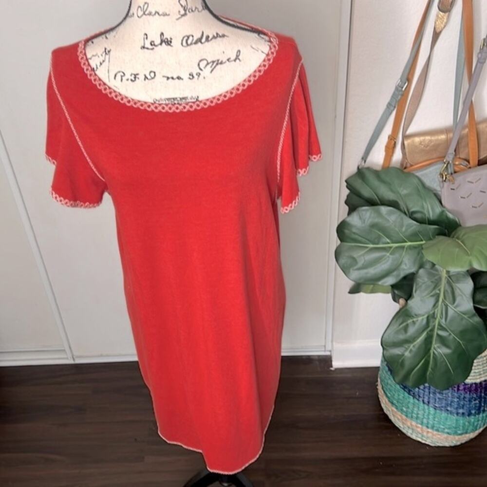 Max Studio Weekend Rust Flutter Sleeve Embroidere… - image 4